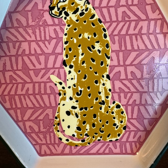 OPAL-HOUSE OCTAGON CHEETA PRINT TRAY - Picture 2 of 7